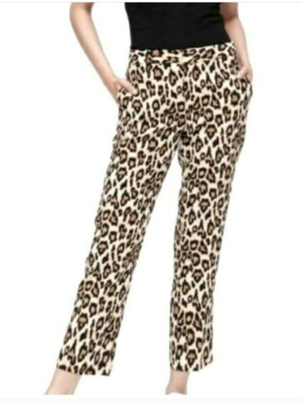 Banana Republic Avery Neutral Tan Leopard Pants